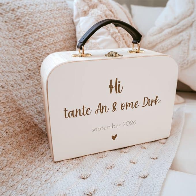 koffertje oom en tante zwangerschapsaankondiging
