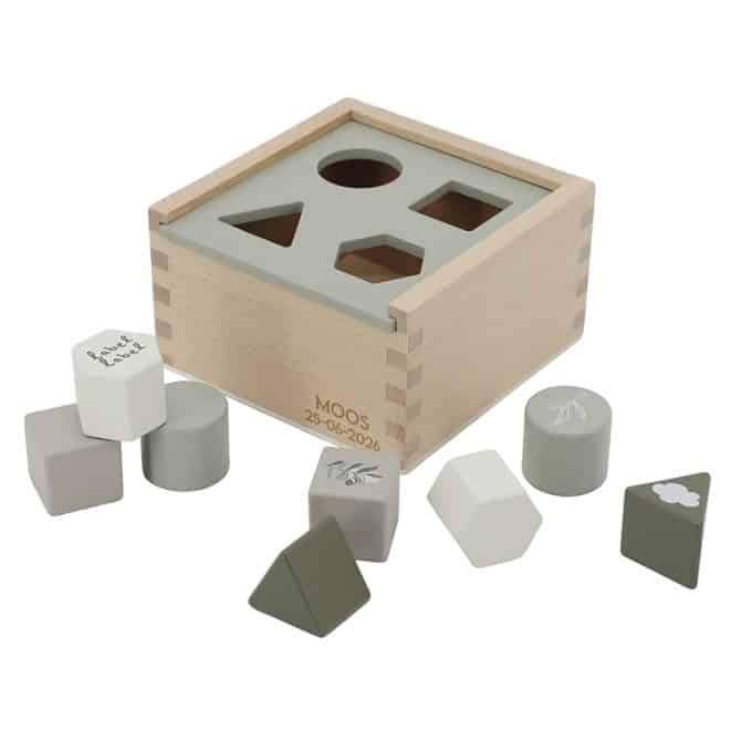 Label Label | Shape Sorting Box - olive green