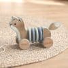 Little Dutch Trekdier Vos blauw; houten speelgoed met naam kraamcadeau