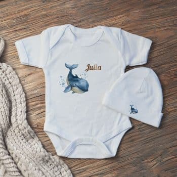 setje romper muts walvisje wit