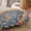 Label Label | Houten 3 in 1 Rocker, walker and Car - Blauw
