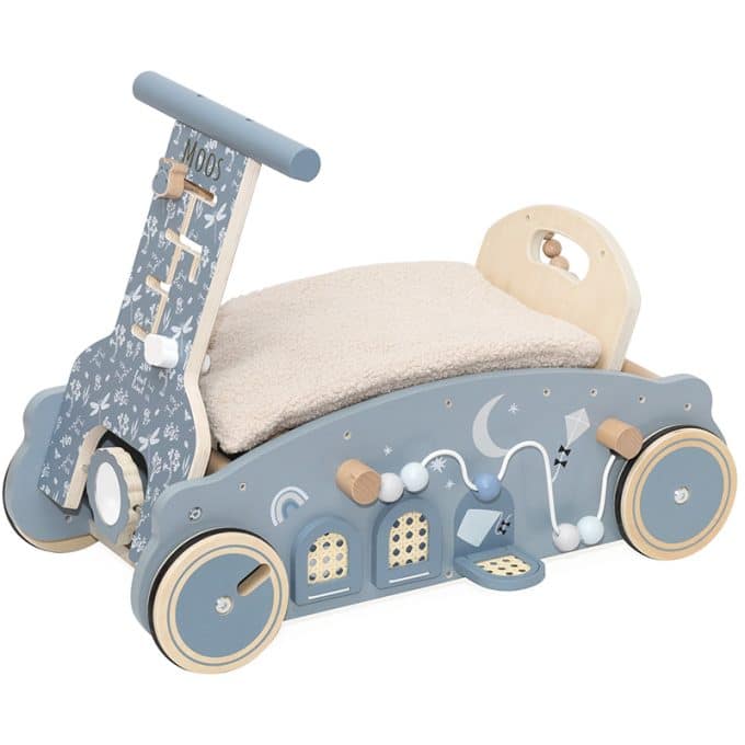 Label Label | Houten 3 in 1 Rocker, walker and Car - Blauw