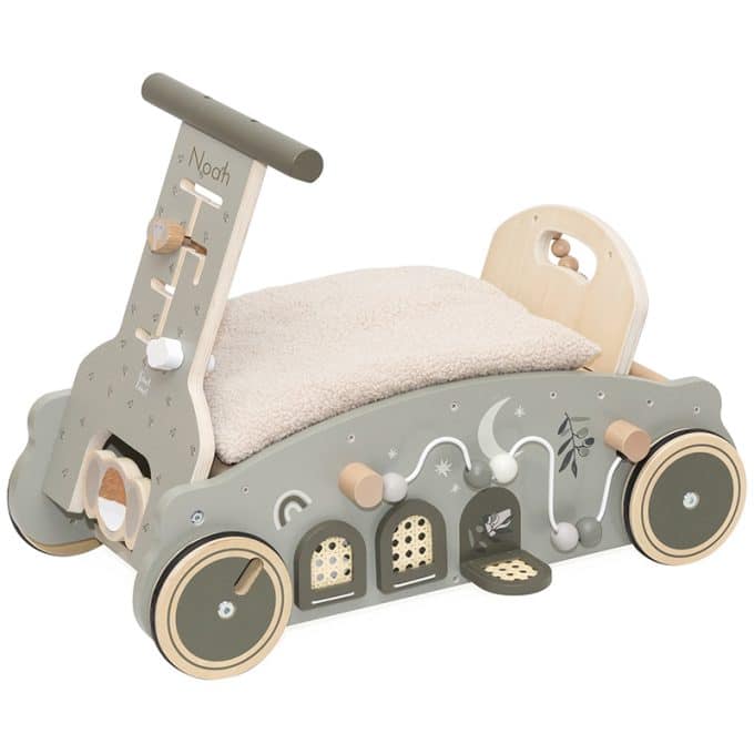 Loopauto olive green gepersonaliseerd met naam