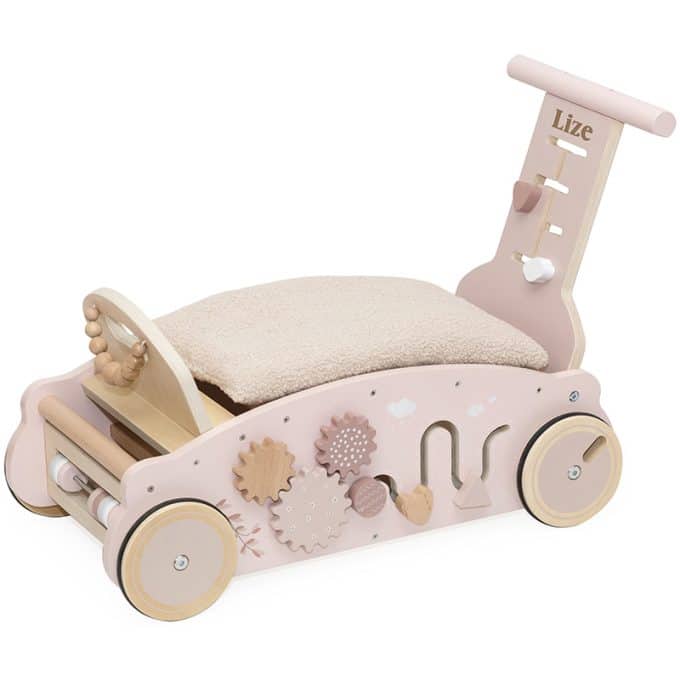 Label Label | Houten 3 in 1 Rocker, walker and Car - Roze