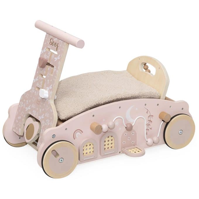 Loopauto roze gepersonaliseerd met naam