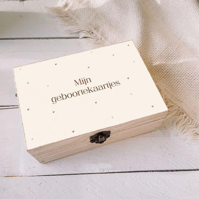 geboortekaartjes bewaarkistje tiny hearts