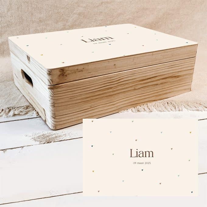 memorybox groot jongen met naam tiny hearts
