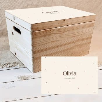 memorybox met naam tiny hearts meisje XL