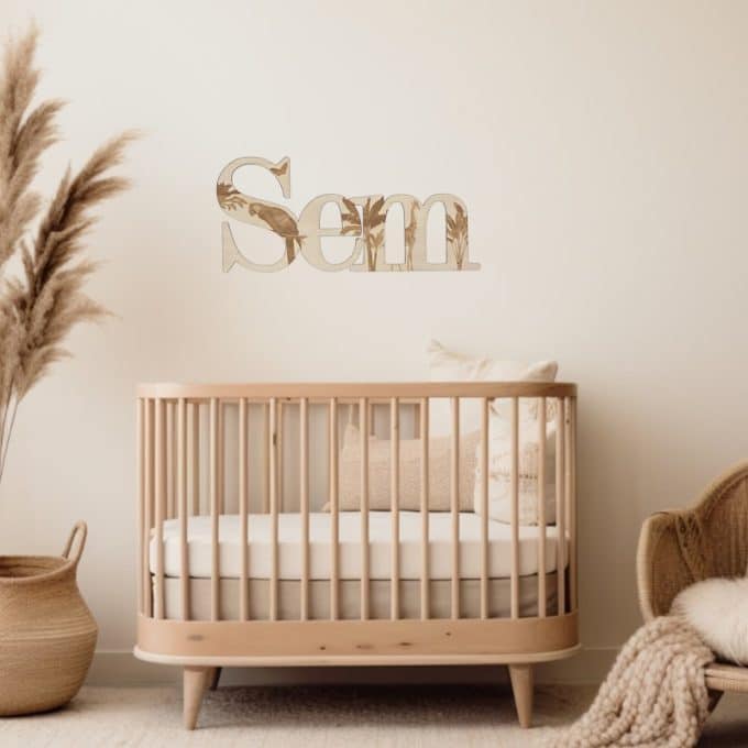 jungle_houten-naam-aan-de-muur-babykamer