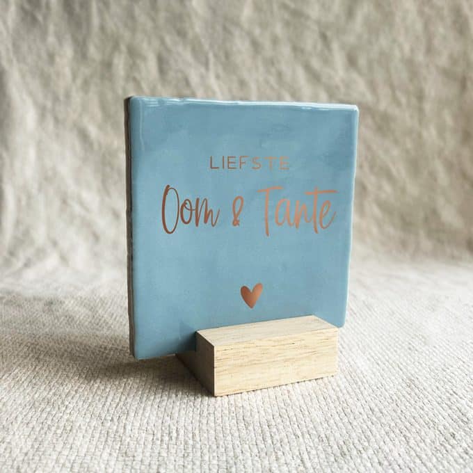 Tegel liefste oom en tante blauw