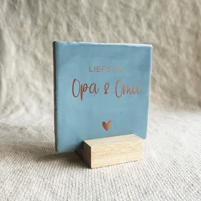 Liefste opa en oma - blauw