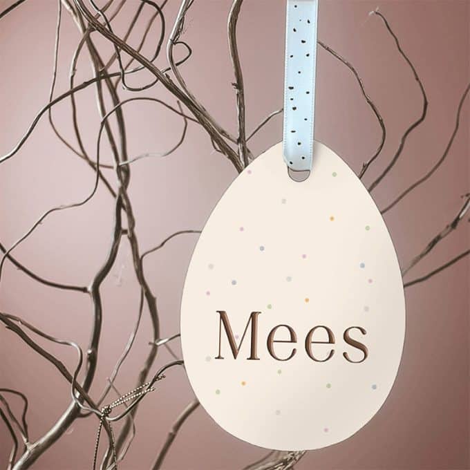 paashanger met naam confetti