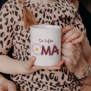 Mok de liefste oma bloem