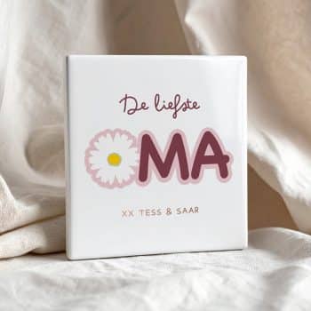 Tegel de liefste oma gepersonaliseerd