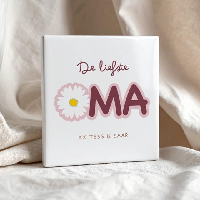 Tegel de liefste oma gepersonaliseerd
