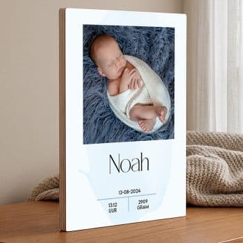 geboorteposter splash blauw