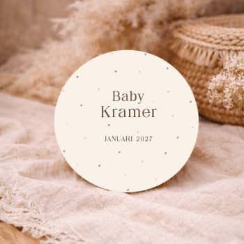 zwangerschapsaankondiging cirkel spring flowers met uitgerekende datum