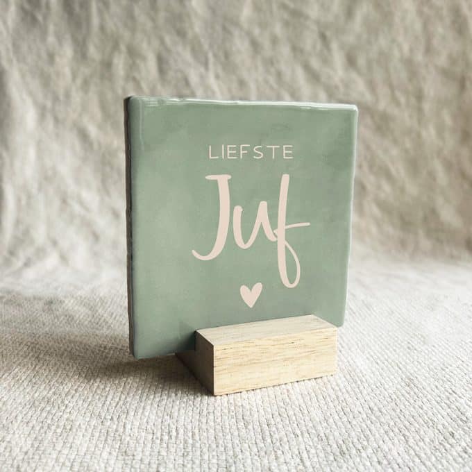 tegel liefste juf - groen