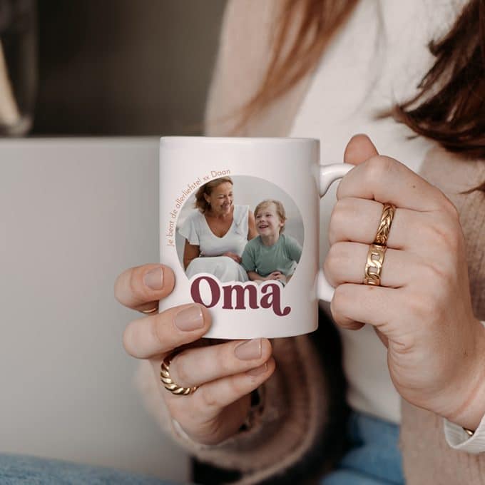 mok voor oma met foto