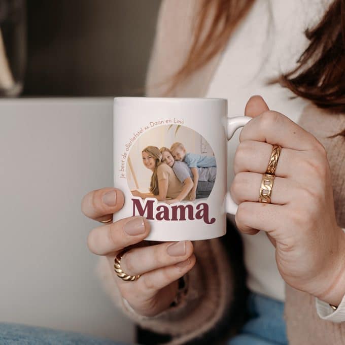 mok met foto mama