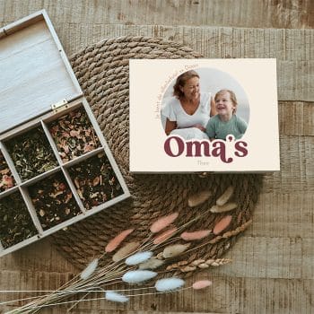 oma theedoos met foto