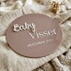 Zwangerschapsaankondiging met naam | Acryl bordje 15 cm
