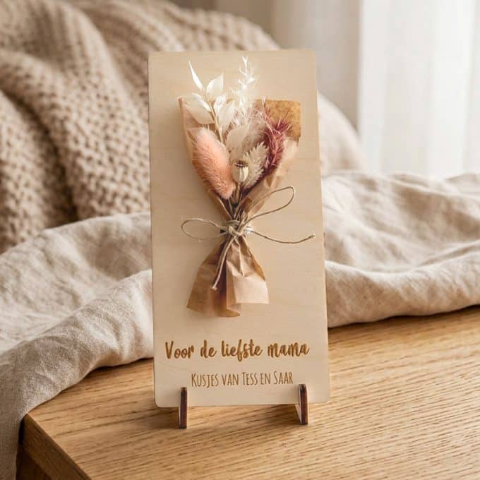 mini droogboeketje mama moederdag cadeau