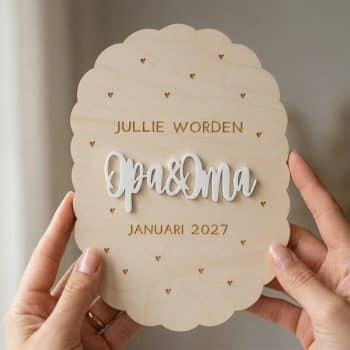 Zwangerschapsaankondiging Opa & Oma Hout | Jullie Worden Opa en Oma Bordje