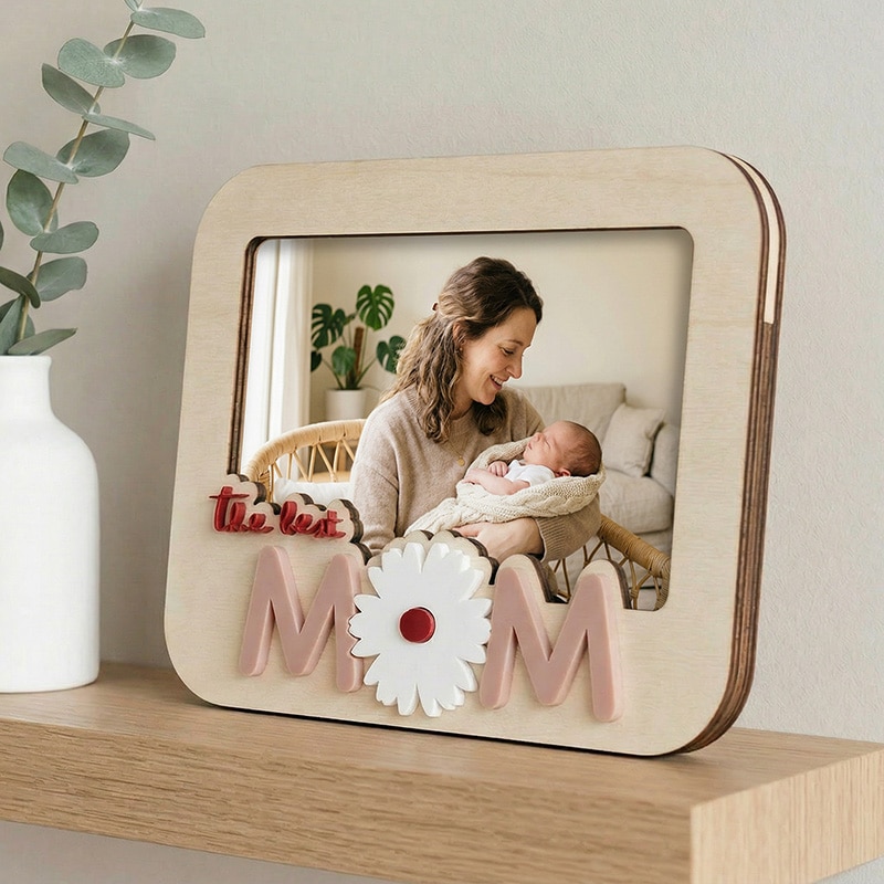 Houten fotolijstje | The best mom