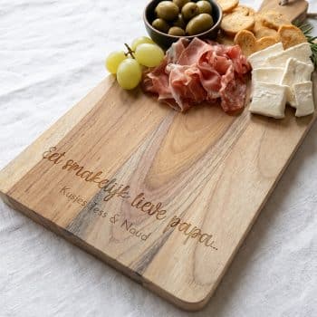 Borrelplank eet smakelijk lieve papa