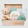 kraamcadeau in memorybox unisex pastel groen