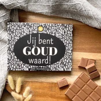 Jij bent goud waard chocoladereep