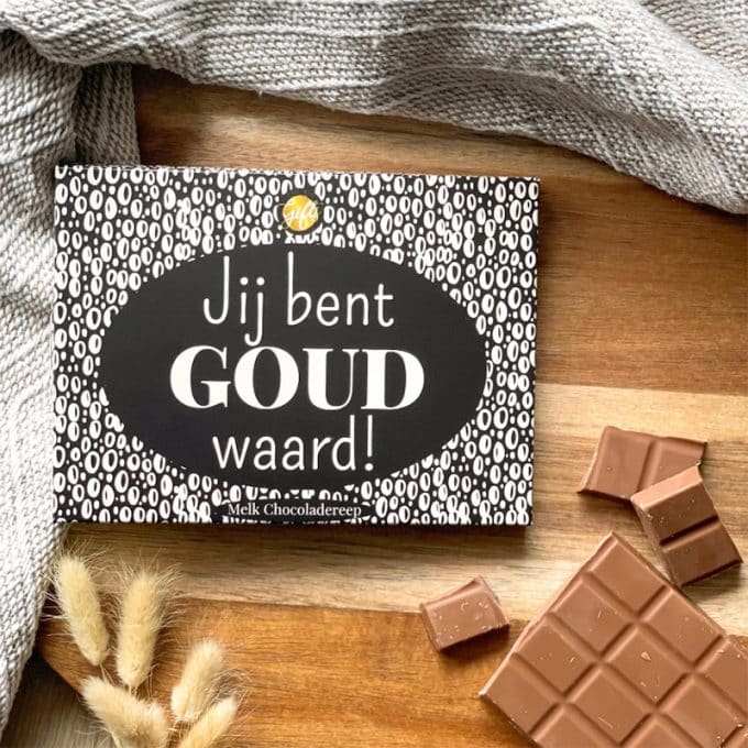Jij bent goud waard chocoladereep