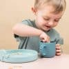 Done by Deer | Peekaboo dinner set Deer friends - Blue
