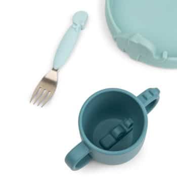 Done by Deer | Peekaboo dinner set Deer friends - Blue