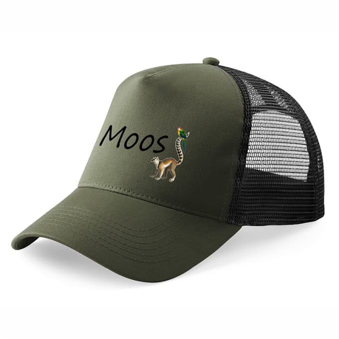 Kinderpet met naam gepersonaliseer maki groen
