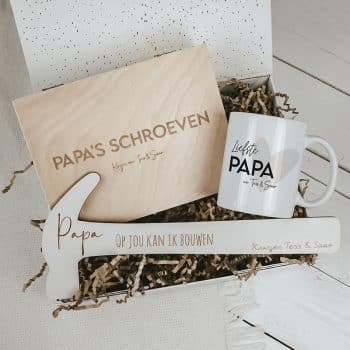 cadeaubox papa op jou kan ik bouwen