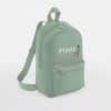 Rugtas met naam | Jungle-Maki gepersonaliseerd stone green