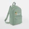 Rugtas met naam | Jungle-Giraffe stone green