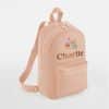 Kinderrugzak met naam ijsjes gepersonaliseerd peach