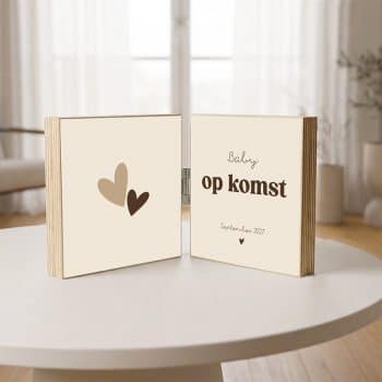 Zwangerschapsaankondiging 2-luik - Hart | Baby op komst