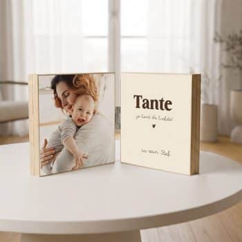 Fotoblok 2-luik | Tante -Bruin 15x15cm