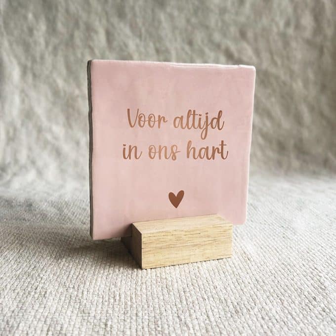 Voor altijd in ons hart - roze