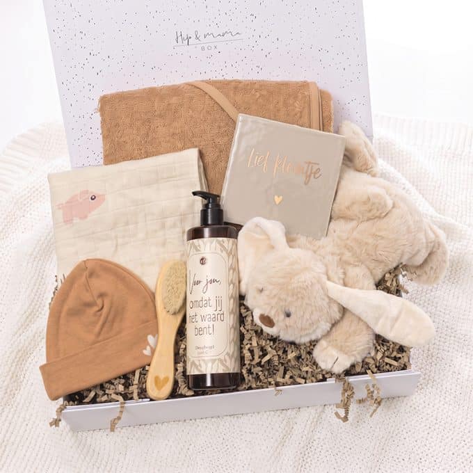 zwanger cadeaubox naturel extra large