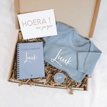 Brievenbus cadeau | geboorte jongen blauw