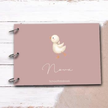 Schoolfotoboek | Gansje - roze
