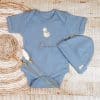 Baby setje Gansje romper en mutsje | Blauw
