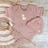 Romper met mutsjes gansje roze