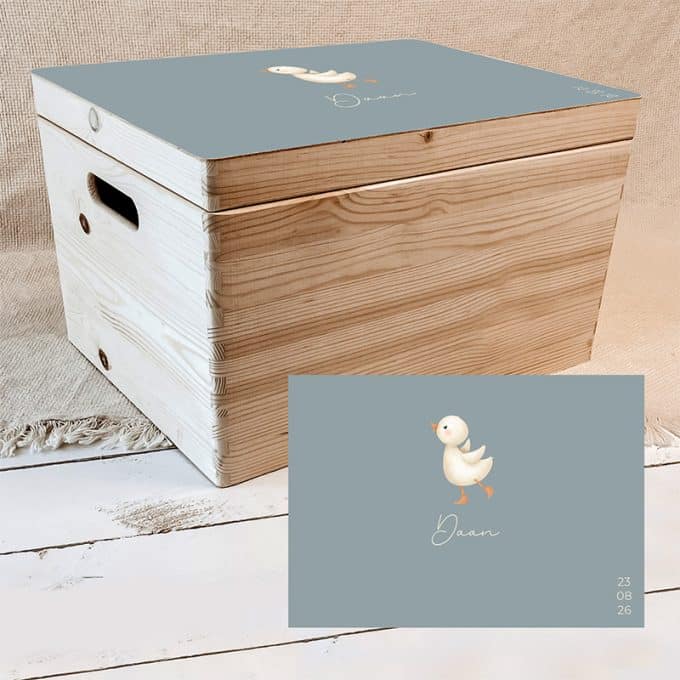 Memorybox Gansje | Blauw