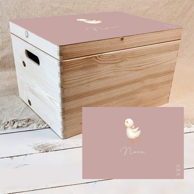 Memorybox Gansje | Roze